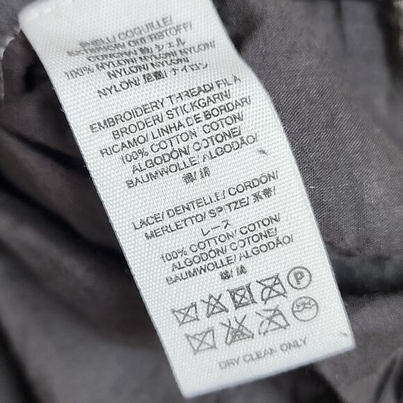 Free People Victor Victorian Round Mock Bib Black XS Goth Lace Dress - Picture 6 of 7